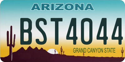 AZ license plate BST4044