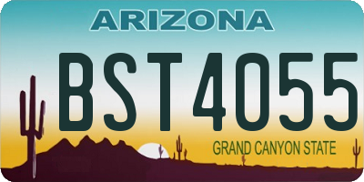 AZ license plate BST4055