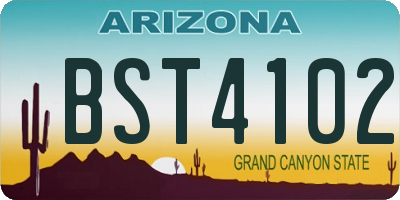 AZ license plate BST4102