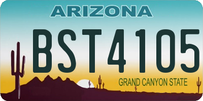 AZ license plate BST4105