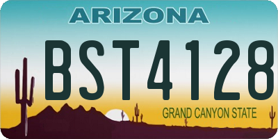 AZ license plate BST4128