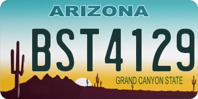 AZ license plate BST4129