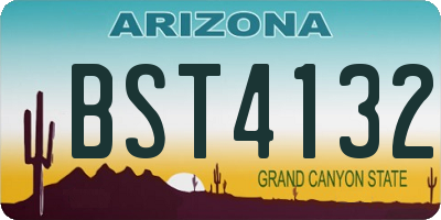 AZ license plate BST4132