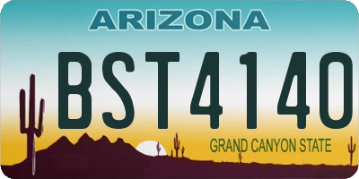 AZ license plate BST4140