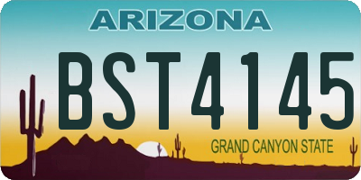 AZ license plate BST4145