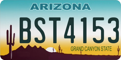 AZ license plate BST4153