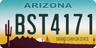 AZ license plate BST4171