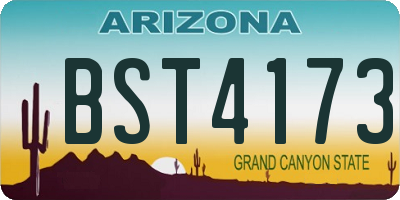 AZ license plate BST4173