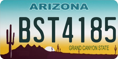 AZ license plate BST4185