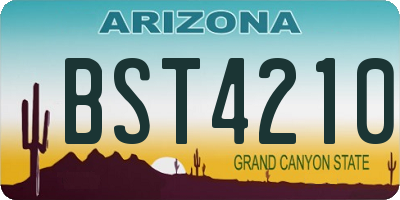 AZ license plate BST4210