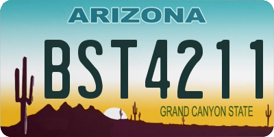 AZ license plate BST4211