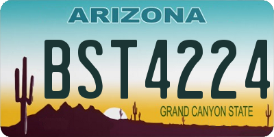 AZ license plate BST4224