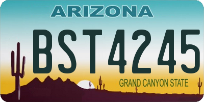 AZ license plate BST4245