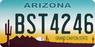 AZ license plate BST4246