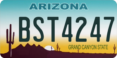 AZ license plate BST4247