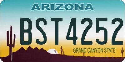 AZ license plate BST4252