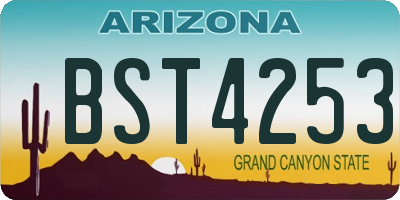 AZ license plate BST4253