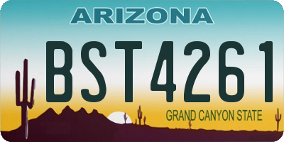 AZ license plate BST4261