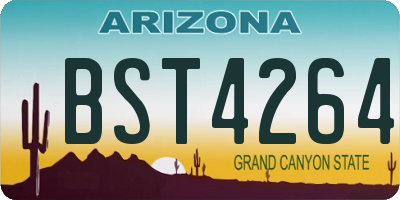 AZ license plate BST4264
