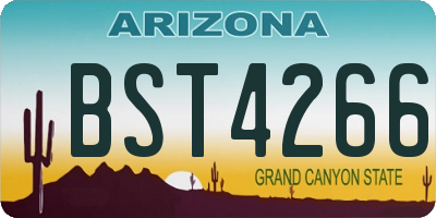 AZ license plate BST4266