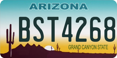 AZ license plate BST4268