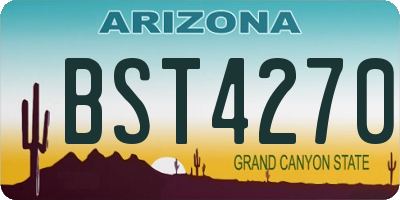 AZ license plate BST4270