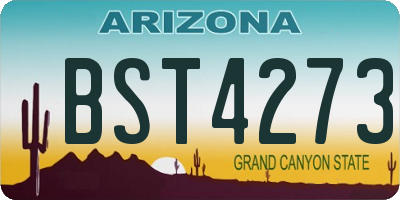 AZ license plate BST4273