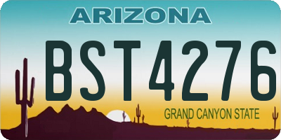 AZ license plate BST4276