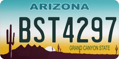 AZ license plate BST4297