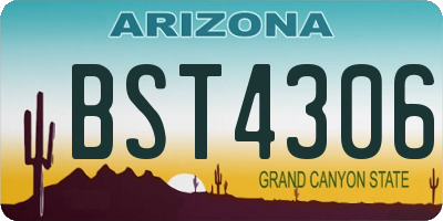 AZ license plate BST4306