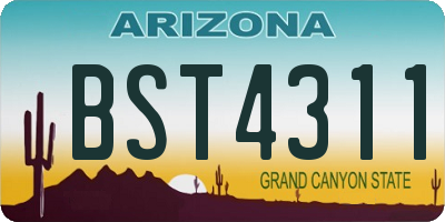 AZ license plate BST4311