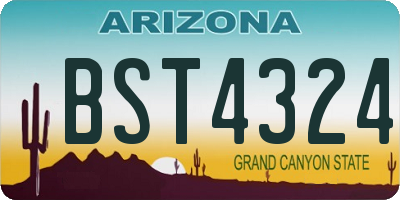 AZ license plate BST4324