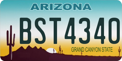 AZ license plate BST4340