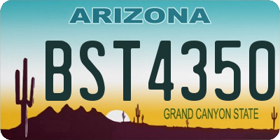 AZ license plate BST4350