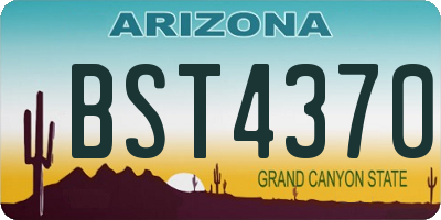 AZ license plate BST4370