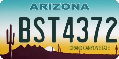 AZ license plate BST4372