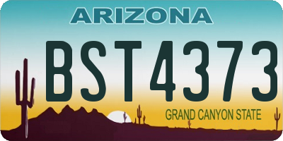 AZ license plate BST4373