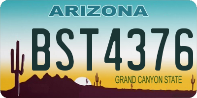 AZ license plate BST4376