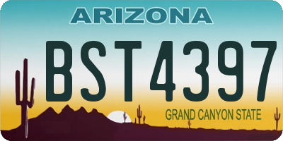 AZ license plate BST4397