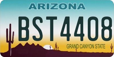 AZ license plate BST4408