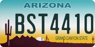 AZ license plate BST4410