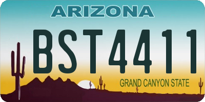 AZ license plate BST4411