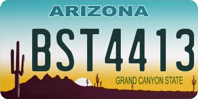 AZ license plate BST4413