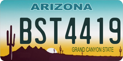 AZ license plate BST4419