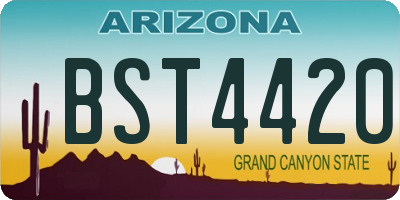 AZ license plate BST4420