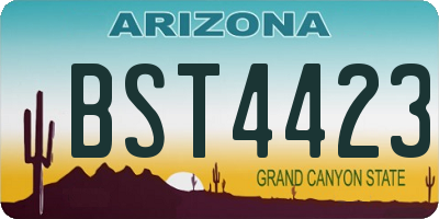 AZ license plate BST4423