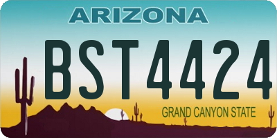 AZ license plate BST4424