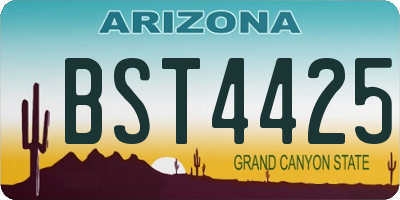 AZ license plate BST4425