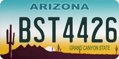 AZ license plate BST4426