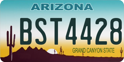 AZ license plate BST4428